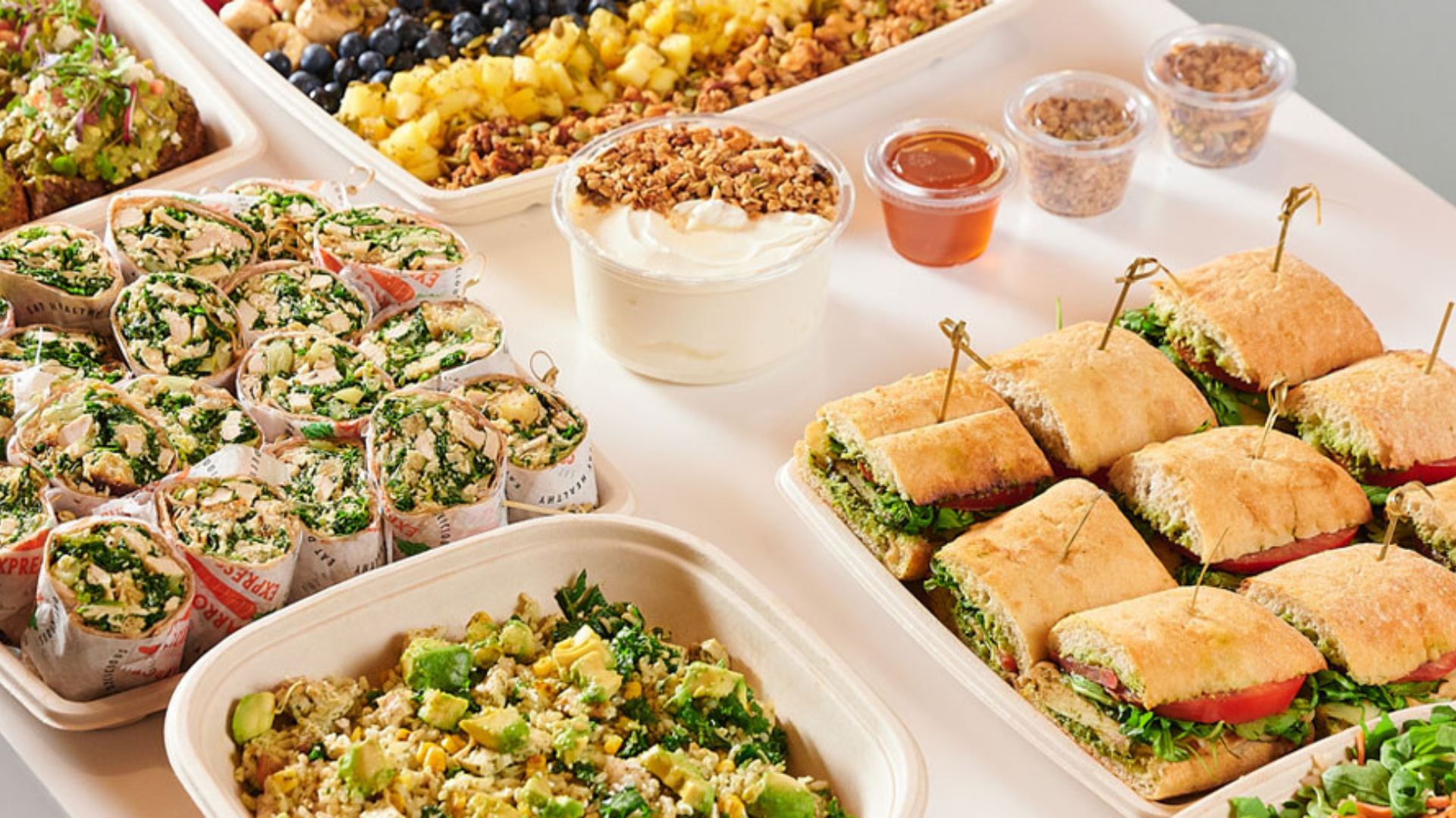 Lunch catering Cary NC buffet for a corporate office meeting