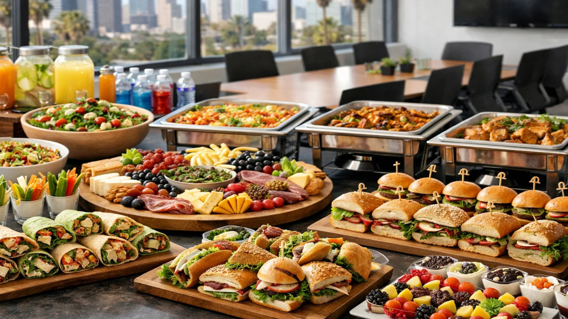 Catering companies Raleigh NC serving a corporate event in the Triangle